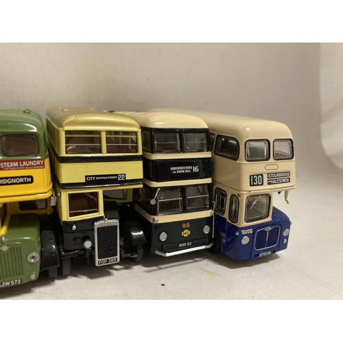 380 - TEN CORGI MODELS OF VINTAGE BUSES