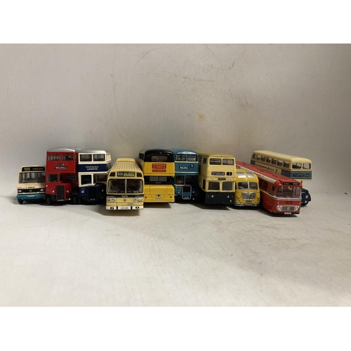 381 - TEN EFE DIE-CAST MODELS OF BUSES