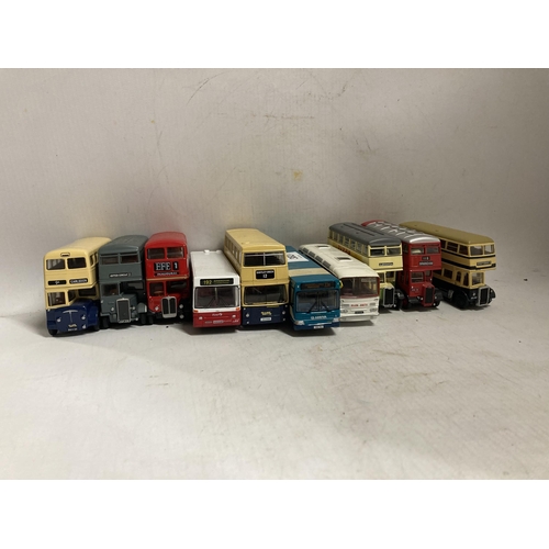 382 - TEN EFE DIE-CAST MODELS OF BUSES