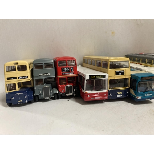 382 - TEN EFE DIE-CAST MODELS OF BUSES