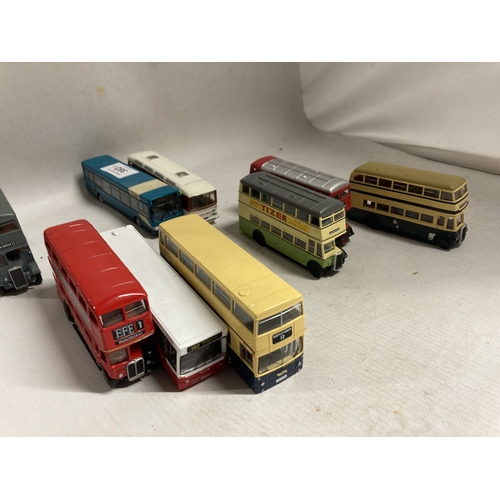 382 - TEN EFE DIE-CAST MODELS OF BUSES