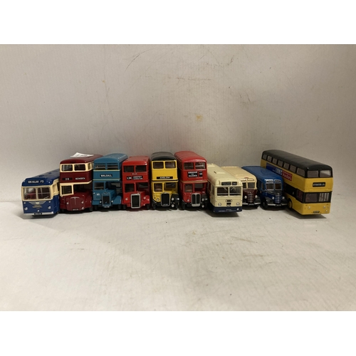 383 - TEN EFE DIE-CAST MODELS OF BUSES