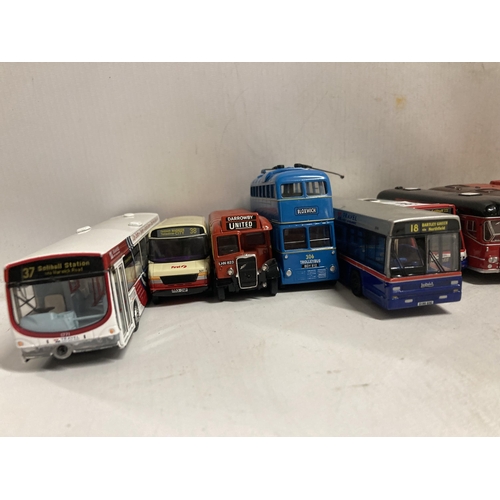 384 - TEN CORGI DIE-CAST MODELS OF BUSES