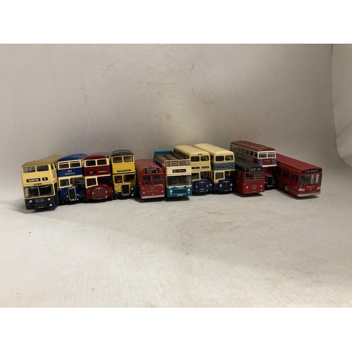 385 - ELEVEN EFE DIE-CAST MODELS OF BUSES