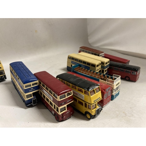 385 - ELEVEN EFE DIE-CAST MODELS OF BUSES