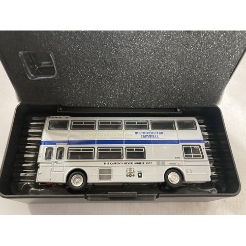 386 - ELEVEN DIE-CAST MODELS OF BUSES TO INCLUDE A BOXED BRIT BUS (QUEEN ELIZABETH II SILVER JUBILEE), COR... 