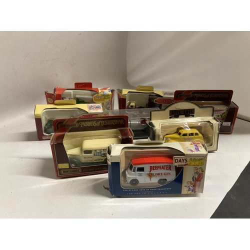 397 - EIGHT BOXED DIE-CAST VEHICLES TO INCLUDE TRACKSIDE, MATCHBOX, LLEDO, ETC