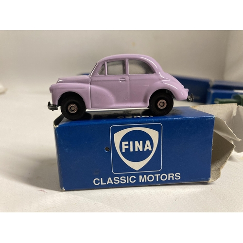 413 - NINE BOXED VEHICLES TO INCLUDE CAMEO VANS FROM CORGI AND THREE FINA CLASSIC MOTORS FROM CORGI