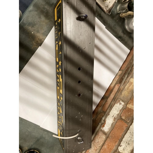 391 - A BASSETT-LOWKE MODEL-STEAM-RAILWAYS DOUBLE SIDED ILLUMINATED SIGN COMPLETE WITH HANGING BRACKET, HE... 