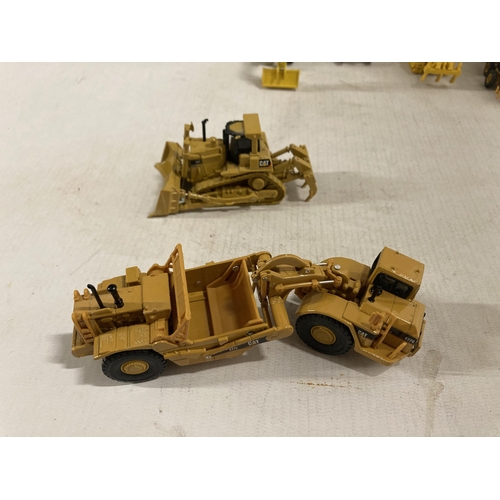 474 - NINE DIE-CAST CONSTRUCTION VEHICLES TO INCLUDE ATLAS EDITIONS, NORSCOT TOYS, ETC - GOOD CONDITION