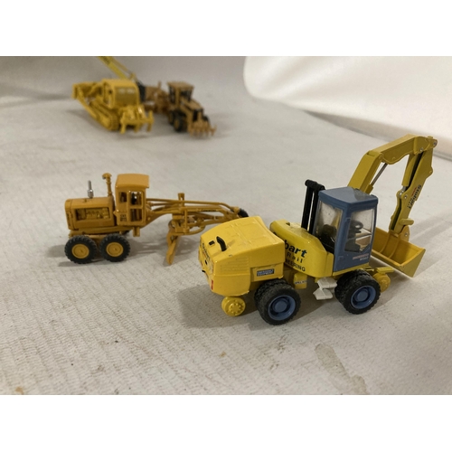 474 - NINE DIE-CAST CONSTRUCTION VEHICLES TO INCLUDE ATLAS EDITIONS, NORSCOT TOYS, ETC - GOOD CONDITION