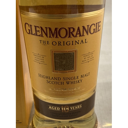 305 - A BOXED BOTTLE OF THE ORIGINAL GLENMORANGIE HIGHLAND SINGLE MALT SCOTCH WHISKY AGED 10 YEARS - 70 CL