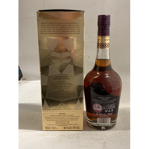 310 - A BOXED BOTTLE OF COURVOISIER V.S.O.P FRENCH COGNAC - 70 CL