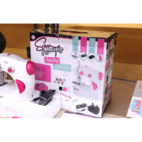 255 - A NEW AND BOXED 'SEW AMAZING' CHILDRENS SEWING MACHINE