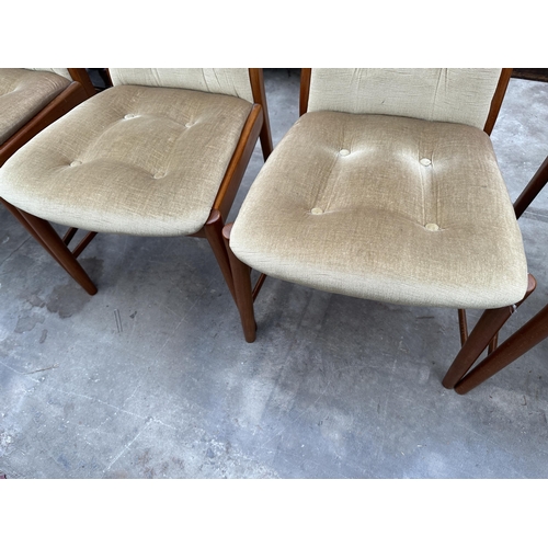 3060 - A SET OF SIX RETRO TEAK MCINTOSH DINING CHAIRS