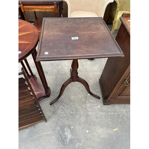 3075 - A LATE VICTORIAN TRIPOD TABLE, 17