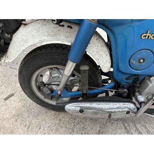 168 - A VINTAGE 1978 HONDA CHALY MOTORCYCLE - REGISTRATION FGT 32T, 72 CC, REGISTERED WITH DVLA BUT V5C NO... 