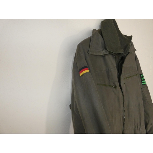 308 - A VINTAGE GERMAN FLYING SUIT BY KOHLER AND TWO SHIRTS