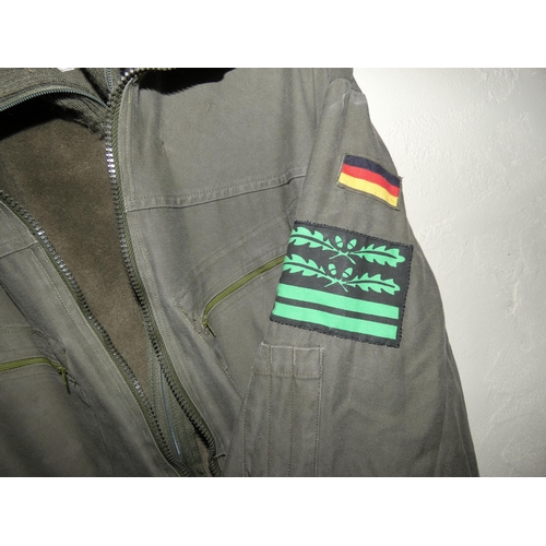 308 - A VINTAGE GERMAN FLYING SUIT BY KOHLER AND TWO SHIRTS