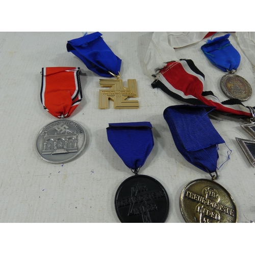 318 - A COLLECTION OF REENACTOR'S NAZI GERMANY MEDALS