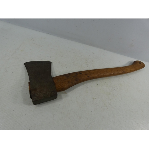 339 - A LARGE VINTAGE HAND AXE, LENGTH 52CM