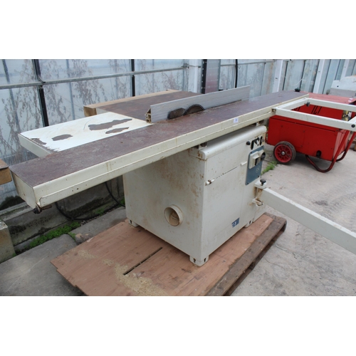 103 - 5 C M MULTI RIP SAW WITH EXTENDABLE ARM AND BED 3 PHASE, CUTS ANGLES  NO VAT