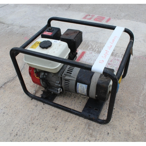 126 - G X 160 HONDA GENERATOR IN BLACK FRAME, NO OUTPUT  + VAT