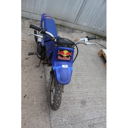 136 - YAMAHA PW 50  CHILDS MOTORBIKE  NO VAT