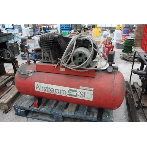 145 - AIR MASTER COMPRESSOR AND STAND IN WORKING ORDER  NO VAT