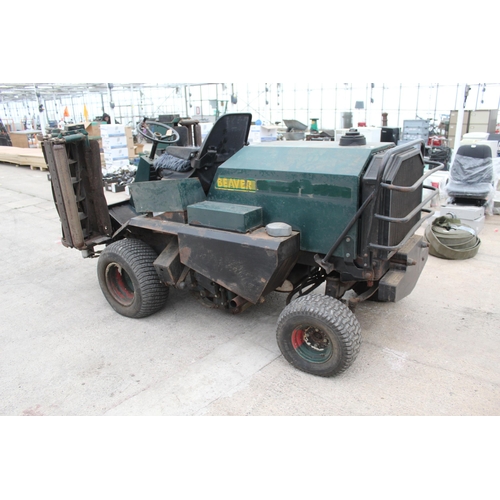 148 - BEAVER T24 RIDE ON GANG MOWER RUNS & CUTSIN WORKING ORDER ONLY REASON FOR SALE THE MOWER IS TO BIG F... 