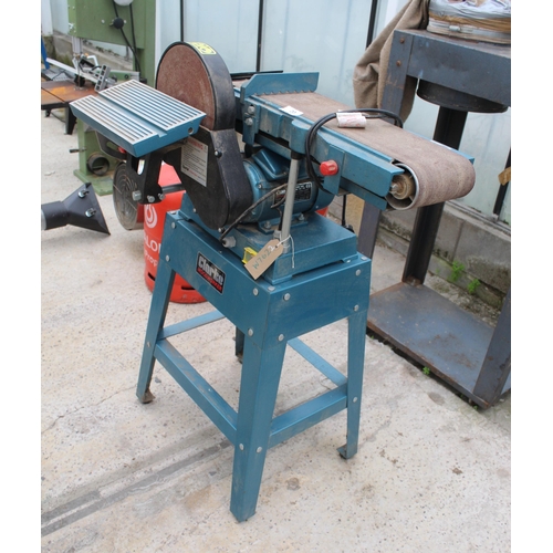 20 - CLARKE BELT SANDER AND GRINDER 240V  IN WORKING ORDER  NO VAT