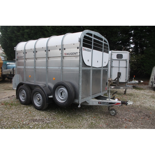 226 - A 2022 NUGENTS 3500KG TWIN AXLE LIVESTOCK TRAILER WITH LED LIGHTS AND A CATTLE DIVISION GATE + VAT