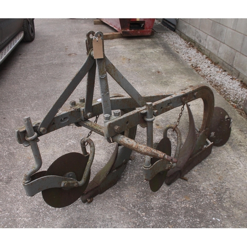 255 - A VINTAGE FERGUSON TWO FURROW PLOUGH +VAT