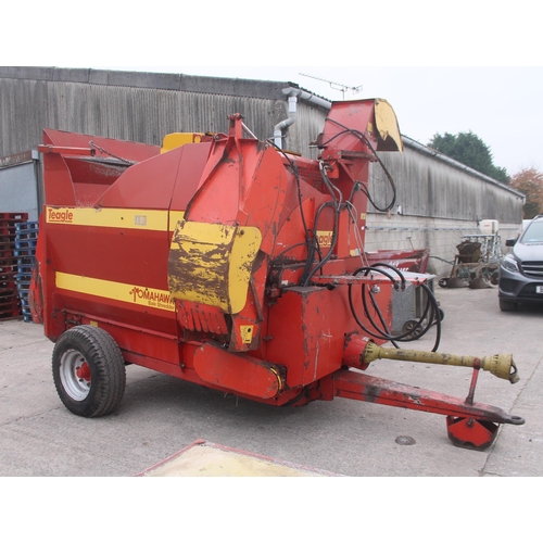 260 - A TEAGLE TOMAHAWK 8080 BALE SHREDDER COMPLETE WITH PTO SHAFT AND CONTROLLER BOX IN THE OFFICE +VAT