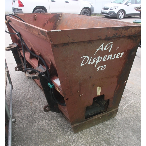 263 - AN AG DISPENSER 175 BUCKET WITH PIN AND CONE BRACKETS +VAT