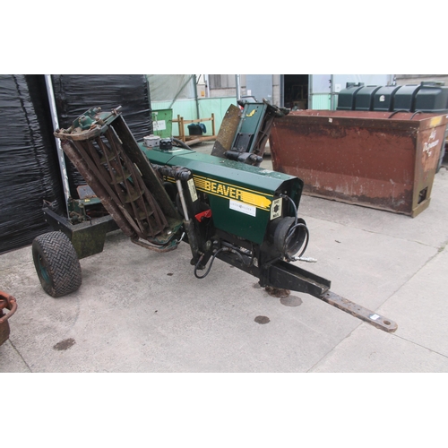 264 - A BEAVER TM308 TRAILED GANG MOWER BELIEVED IN GOOD WORKING ORDER BUT NO WARRANTY +VAT