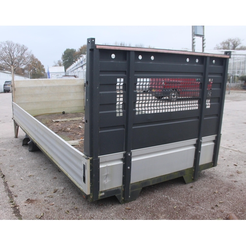 288 - A DROP SIDE VAN/WAGON BODY WITH REAR TAIL LIFT NO VAT