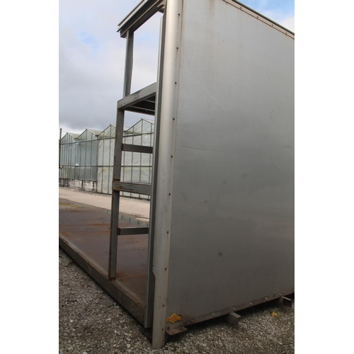 292 - 26' LORRY BODY WITH FRONT STORAGE SHELVES  NO VAT