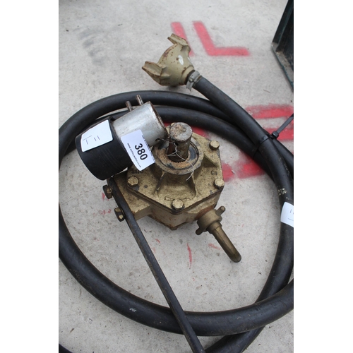 380 - PTO PUMP IN WORKING ORDER  NO VAT