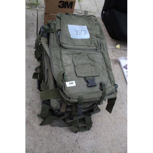 440 - 10 MILITARY RUCKSACKS  + VAT