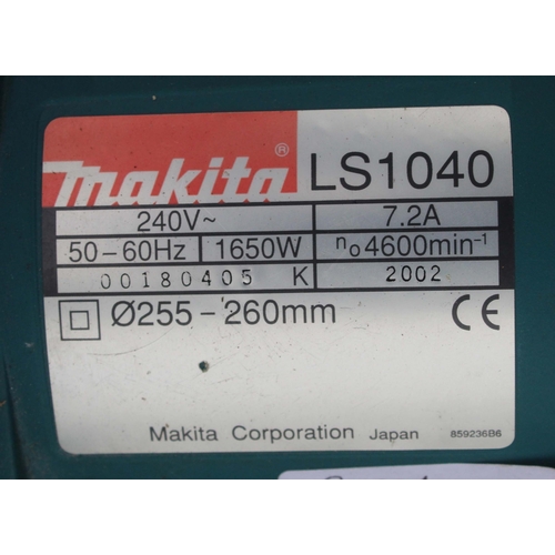 495 - MAKITA LS1040 MITRE SAW IN WORKING ORDER  NO VAT