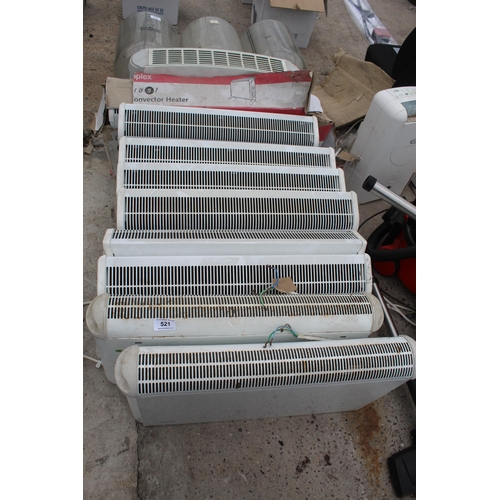 521 - TEN CONVECTOR HEATERS NO VAT