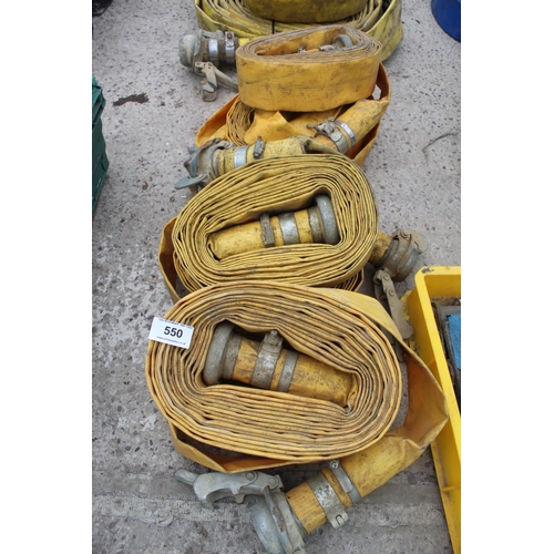 550 - 8 LENGTHS OF HOSE 3 WIDE  NO VAT