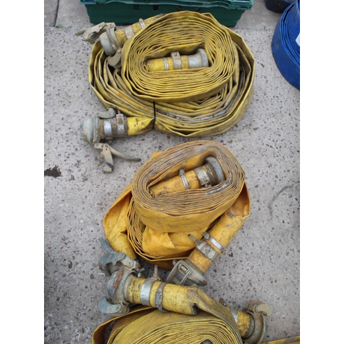 550 - 8 LENGTHS OF HOSE 3 WIDE  NO VAT