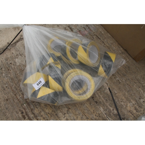 649 - 10 HAZARD TAPES  + VAT