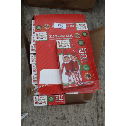 710 - 18 ELF ON A SHELF SWING SET  NO VAT