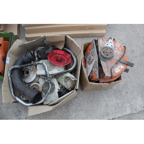 714 - 3 BOXES OF STIHL SPARES  NO VAT