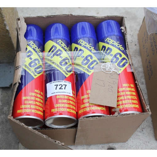 727 - 12 CANS OF DP 60 SPRAY  NO VAT