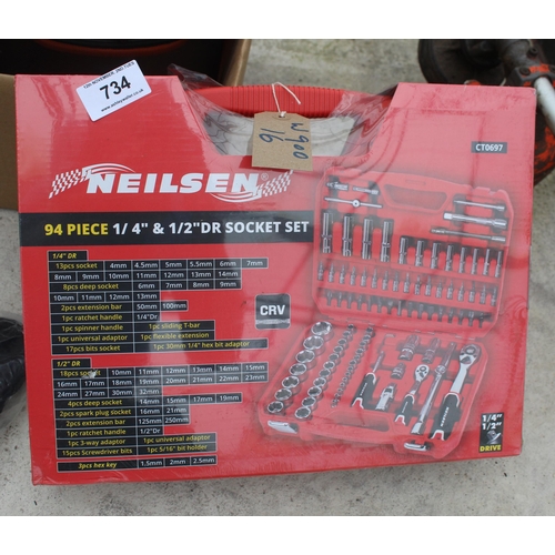 734 - NEW 94 PIECE HEAVY DUTY SOCKET SET  NO VAT