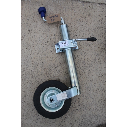 748 - NEW 48 MM HEAVY DUTY JOCKEY WHEEL AND CLAMP  NO VAT